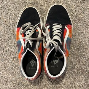 Multi-color navy vans